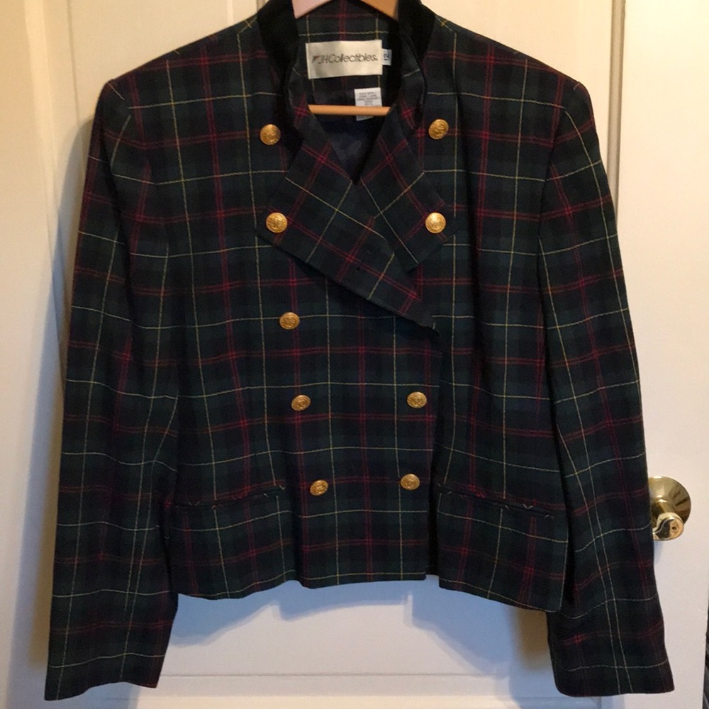 Women’s size 12 JH collectibles plaid jacket